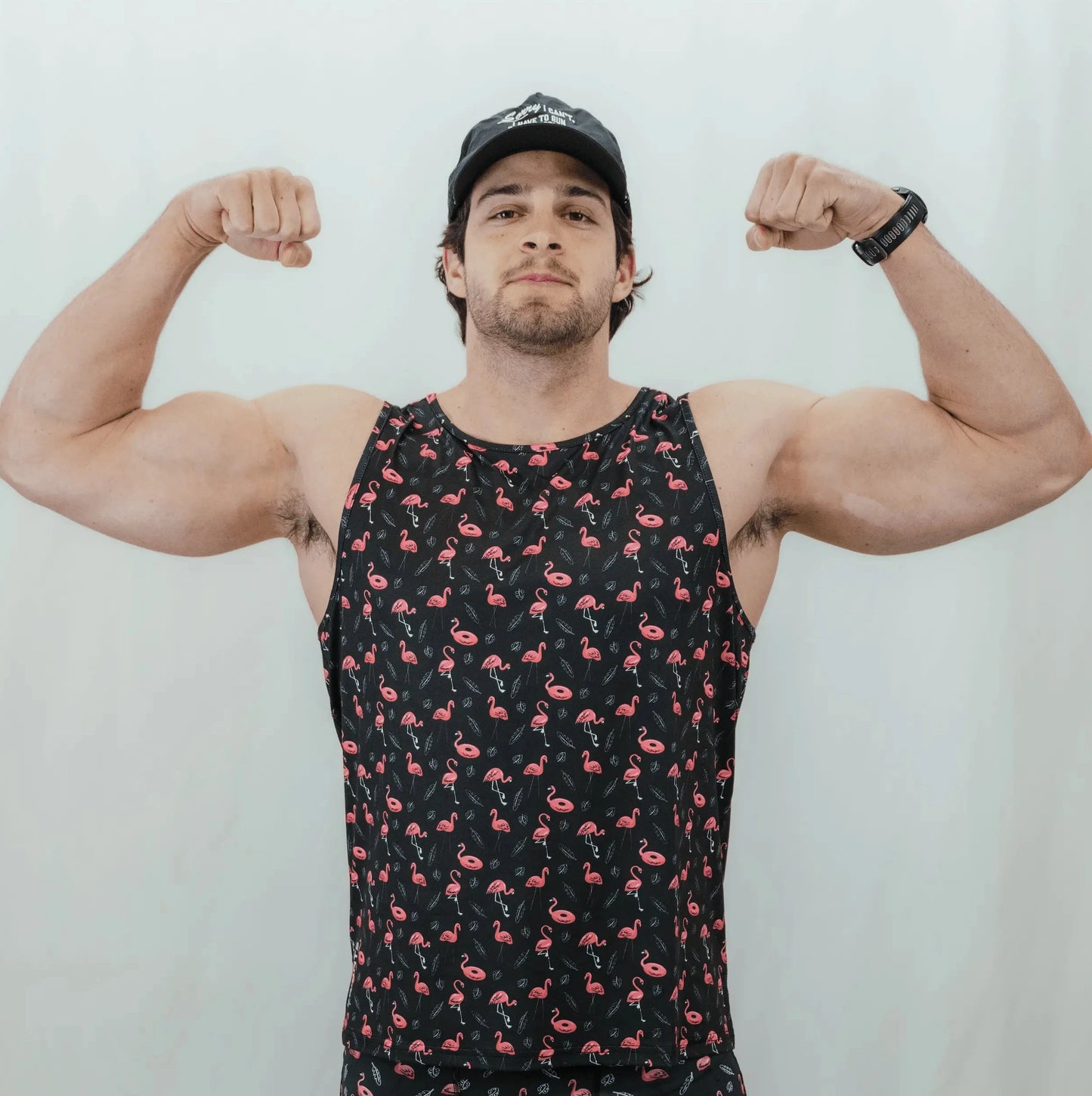 Mens Running Tank - Find the Fauxmingo Black