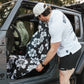 Flex on the Beach - Black Car Seat Cover Towel
