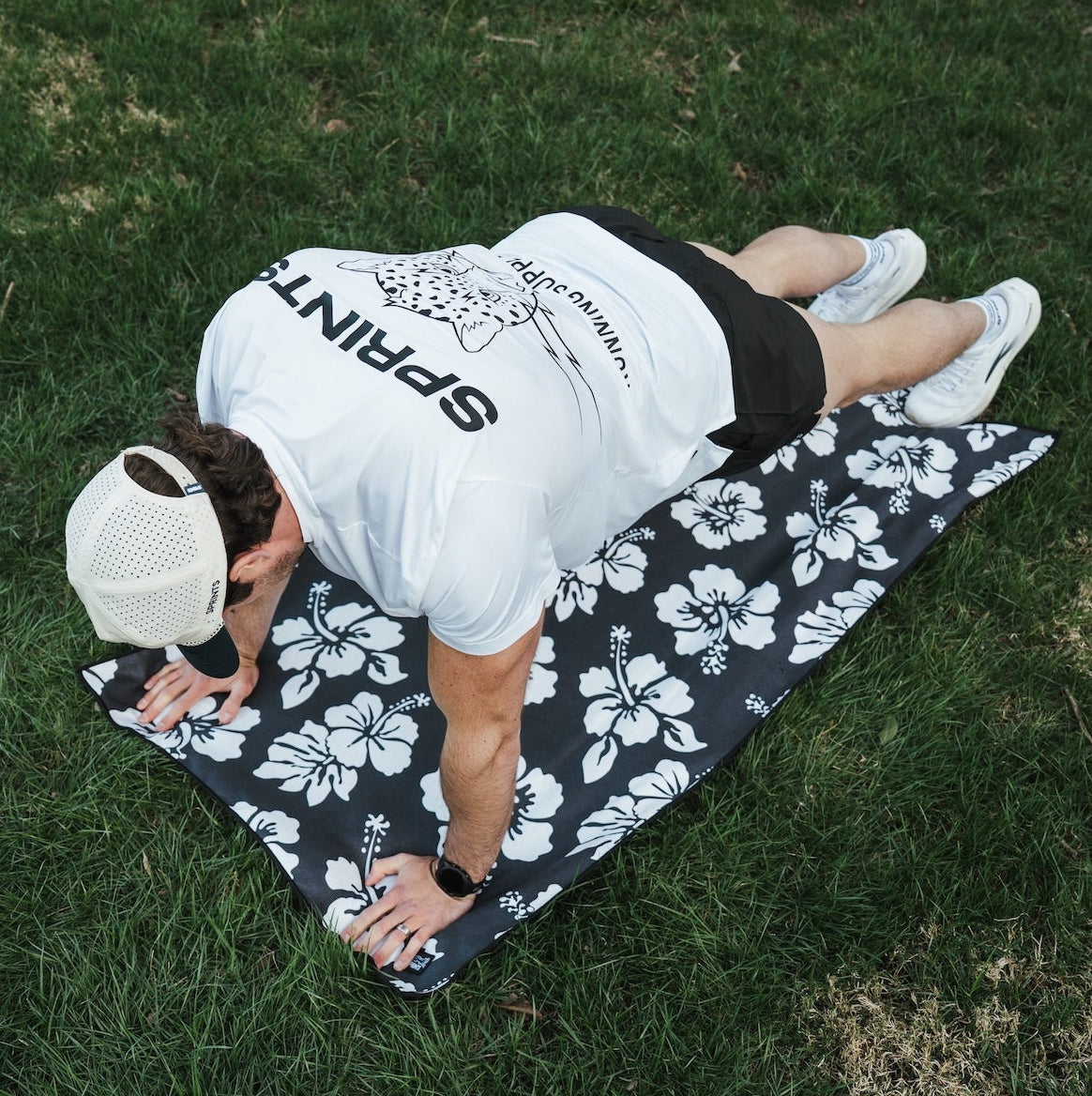 Flex on the Beach - Black Car Seat Cover Towel
