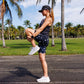 Womens Flexion 8" Compression Short - Florid Declamation