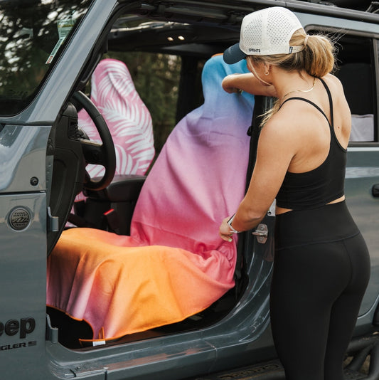 Golden Glow Car Seat Cover Towel