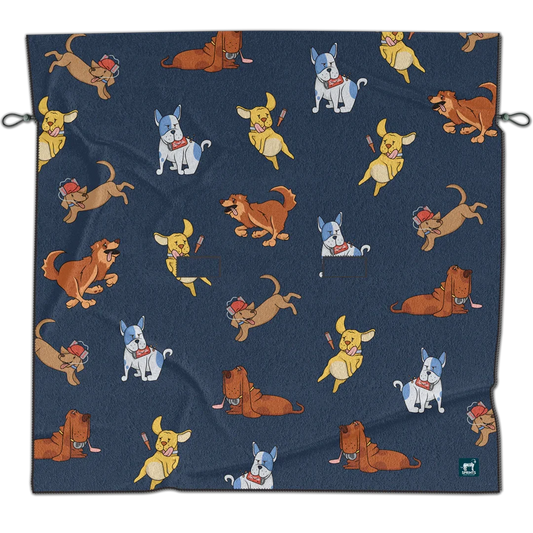 Hair of the Dog Blue Party Size Towel