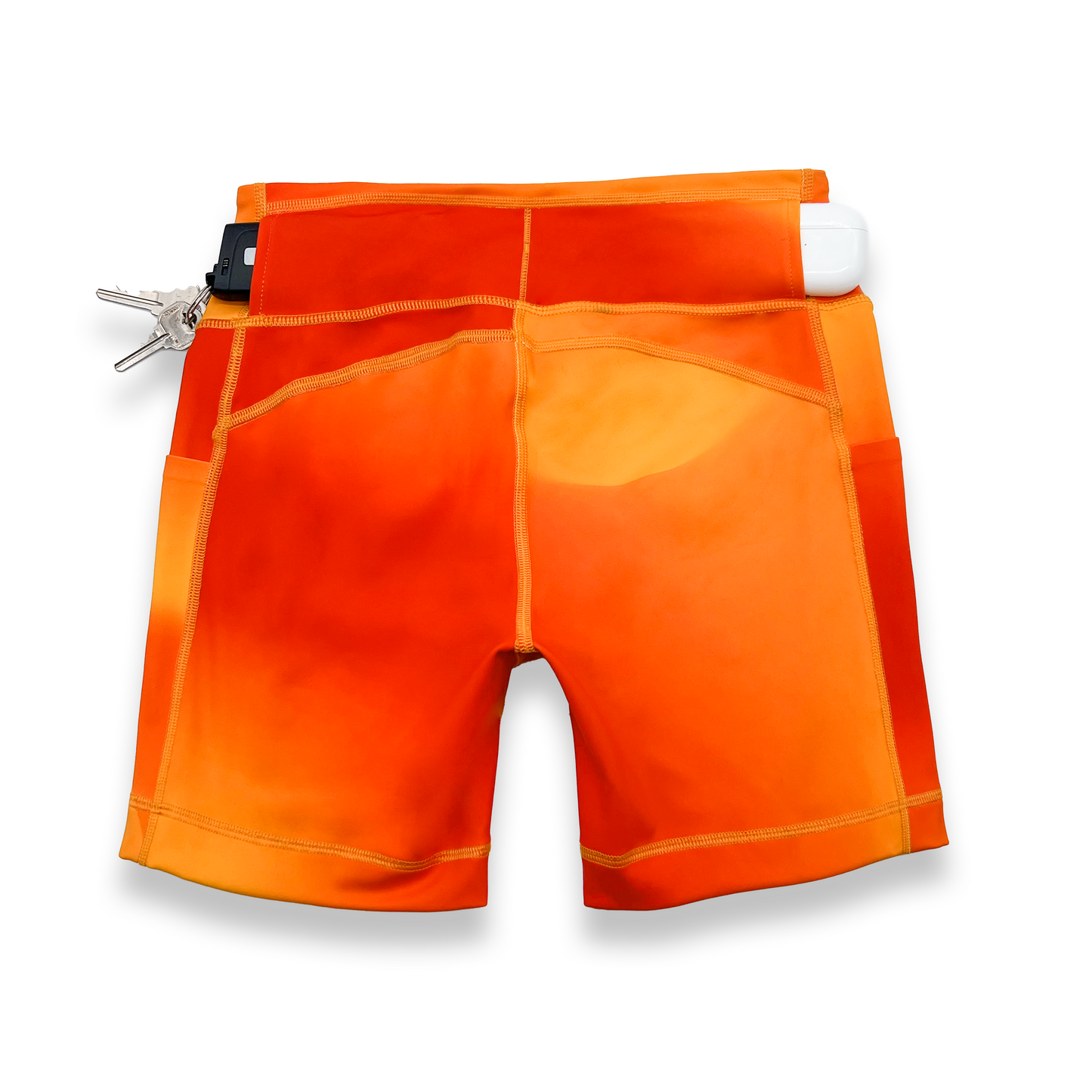 Womens Flexion 5" Compression Short - Orange Crush