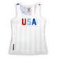 Womens Core Zero Running Tank - USA White