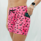 Womens Flexion 5" Compression Short - Jag Camo Fuchsia