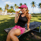 Womens Flexion 5" Compression Short - Jag Camo Fuchsia