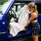 Kaleidoscope Cream Car Seat Cover Towel