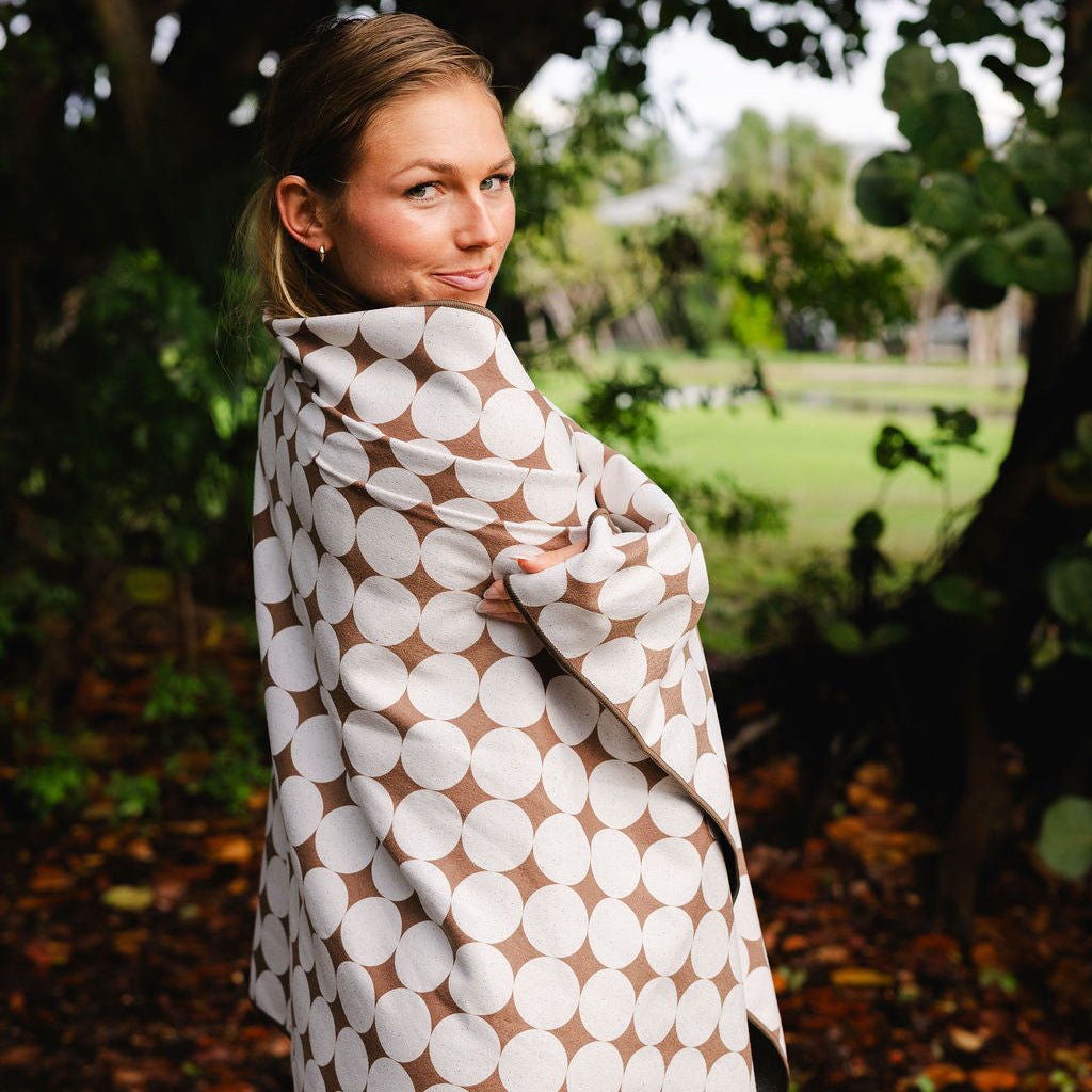 Kaleidoscope Cream Car Seat Cover Towel