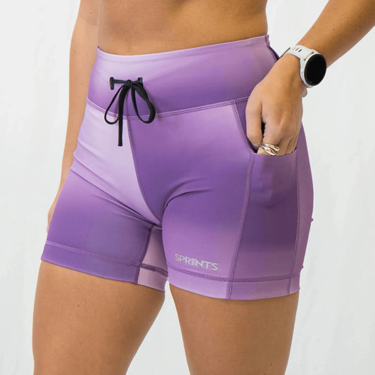 Womens Flexion 5" Compression Short - Lavender Crush
