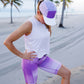 Womens Flexion 8" Compression Short - Lavender Crush