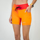Womens Flexion 5" Compression Short - Orange Crush