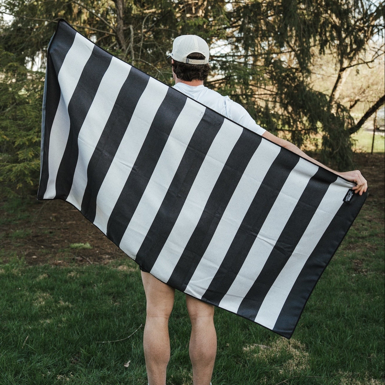 Midnight Boardwalk Stripe Car Seat Cover Towel