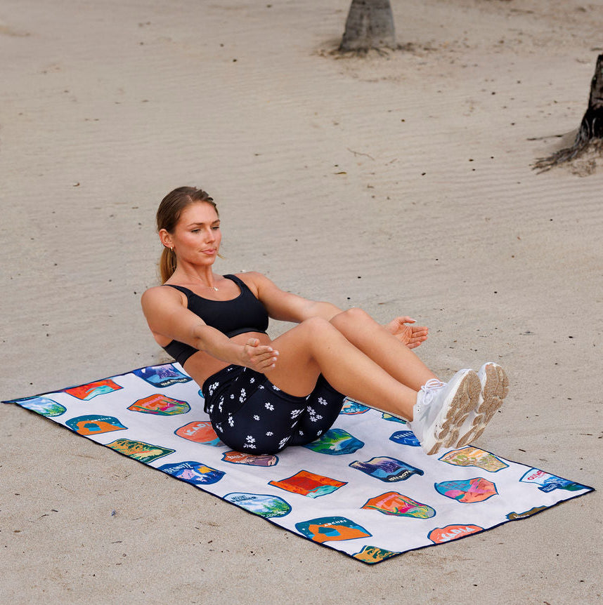 National Parks Cream Car Seat Cover Towel