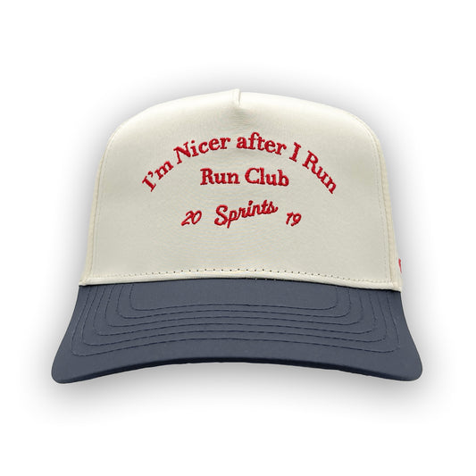 I'm Nicer After I Run Run Club Structured VP Hat (Unisex)
