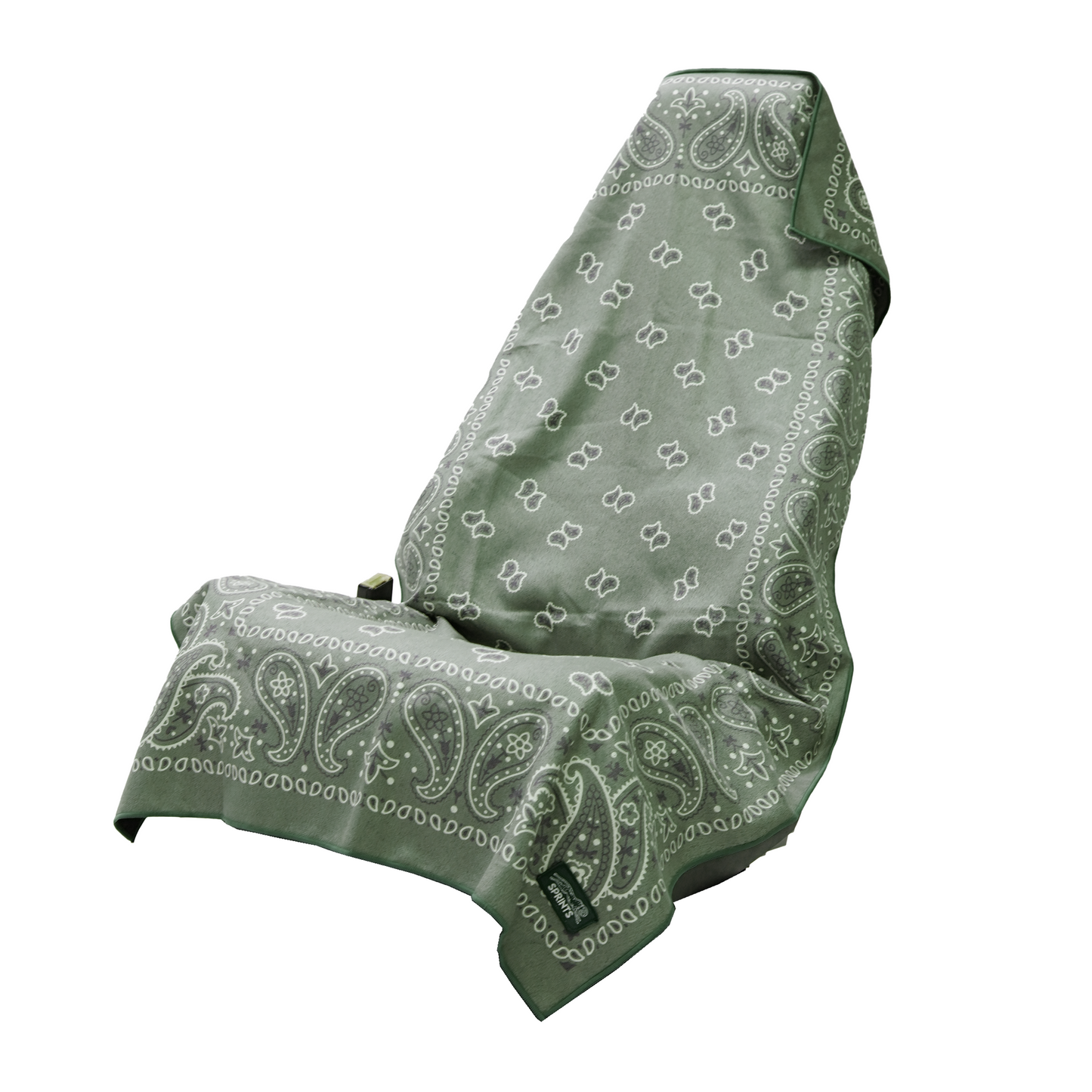 Paisley Probs Green Car Seat Cover Towel