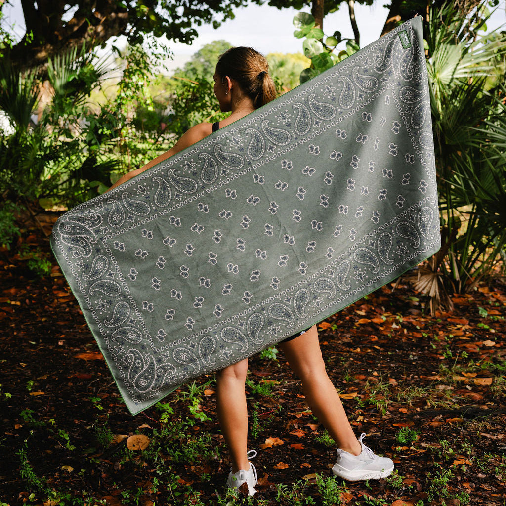 Paisley Probs Green Car Seat Cover Towel