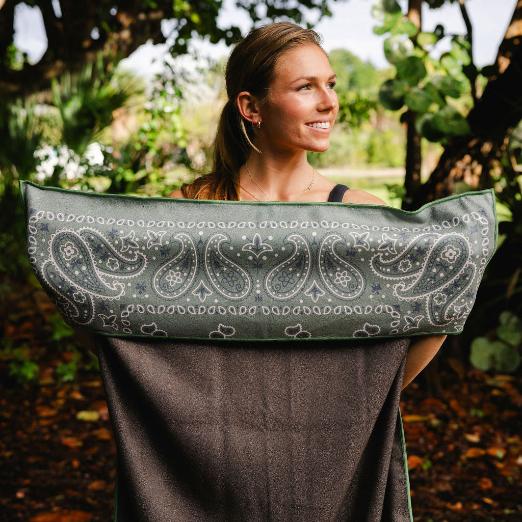 Paisley Probs Green Car Seat Cover Towel