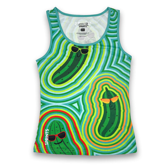 Womens Running Tank - Pickle Power