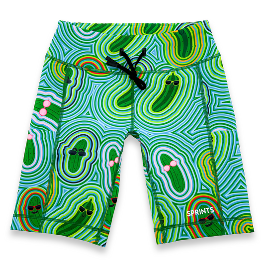 Womens Flexion 8" Compression Short - Pickle Power