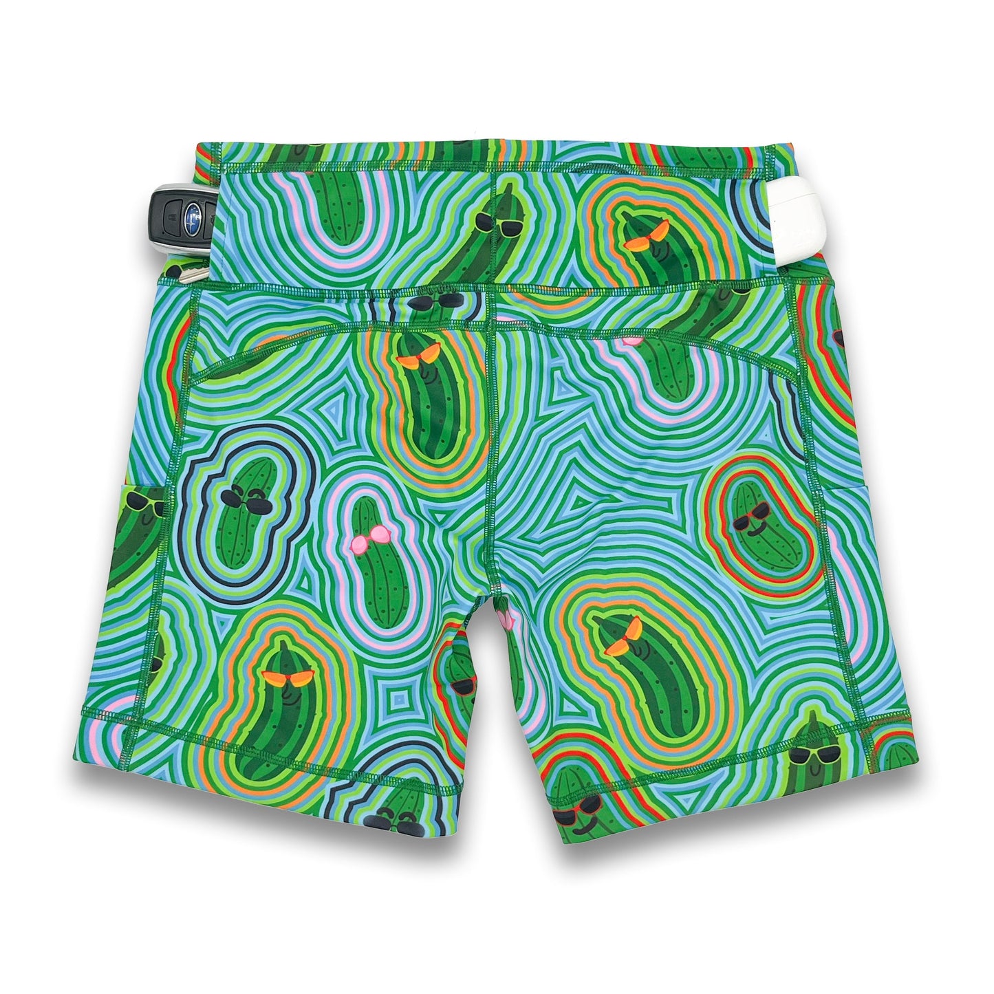 Womens Flexion 5" Compression Short - Pickle Power