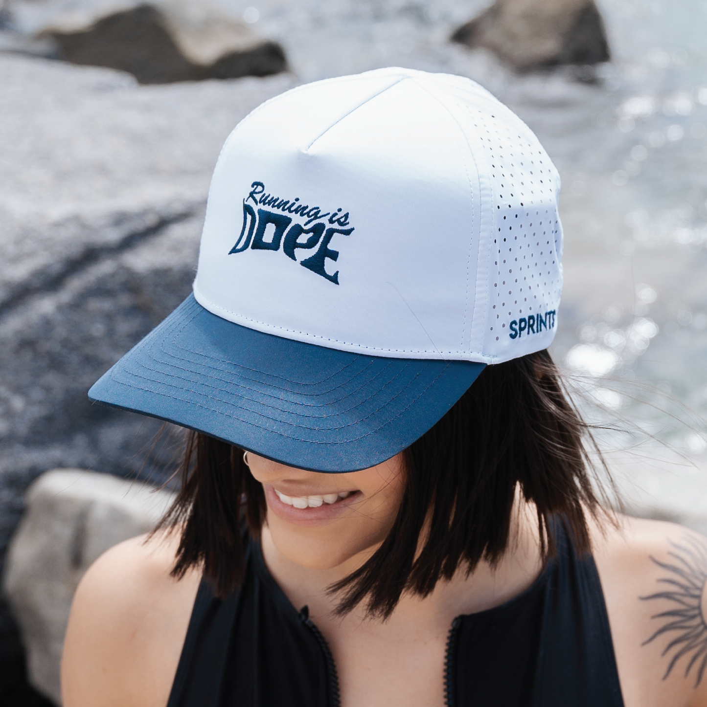 Kitted out in Cambridge Running is Dope VP Hat (Unisex)