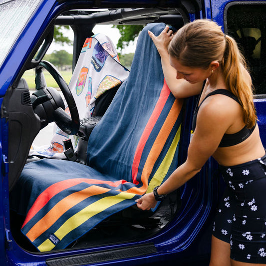 Racing Stripes Car Sear Cover Towel