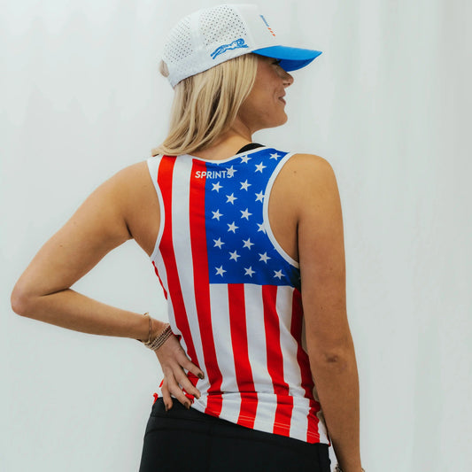Womens Core Zero Running Tank - USA White