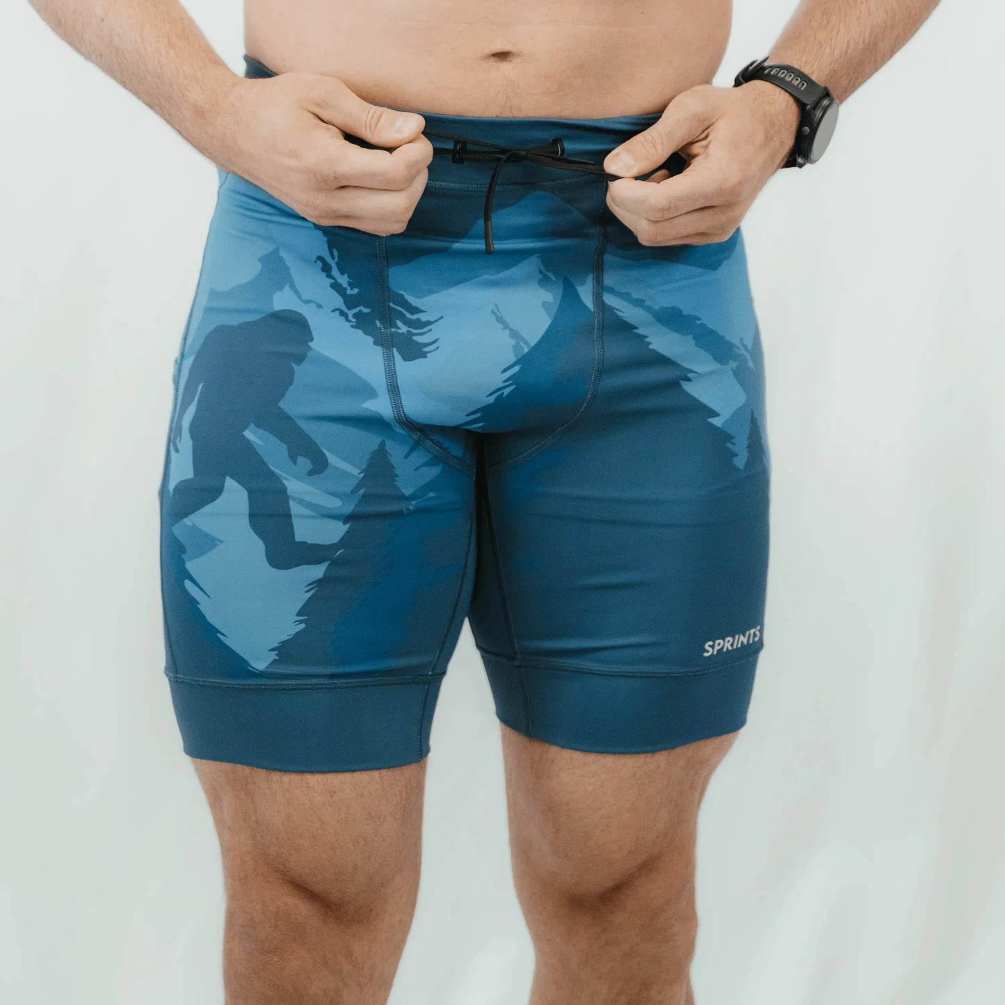 Mens Flexion 8" Half Tights - Sasquatch Habitat
