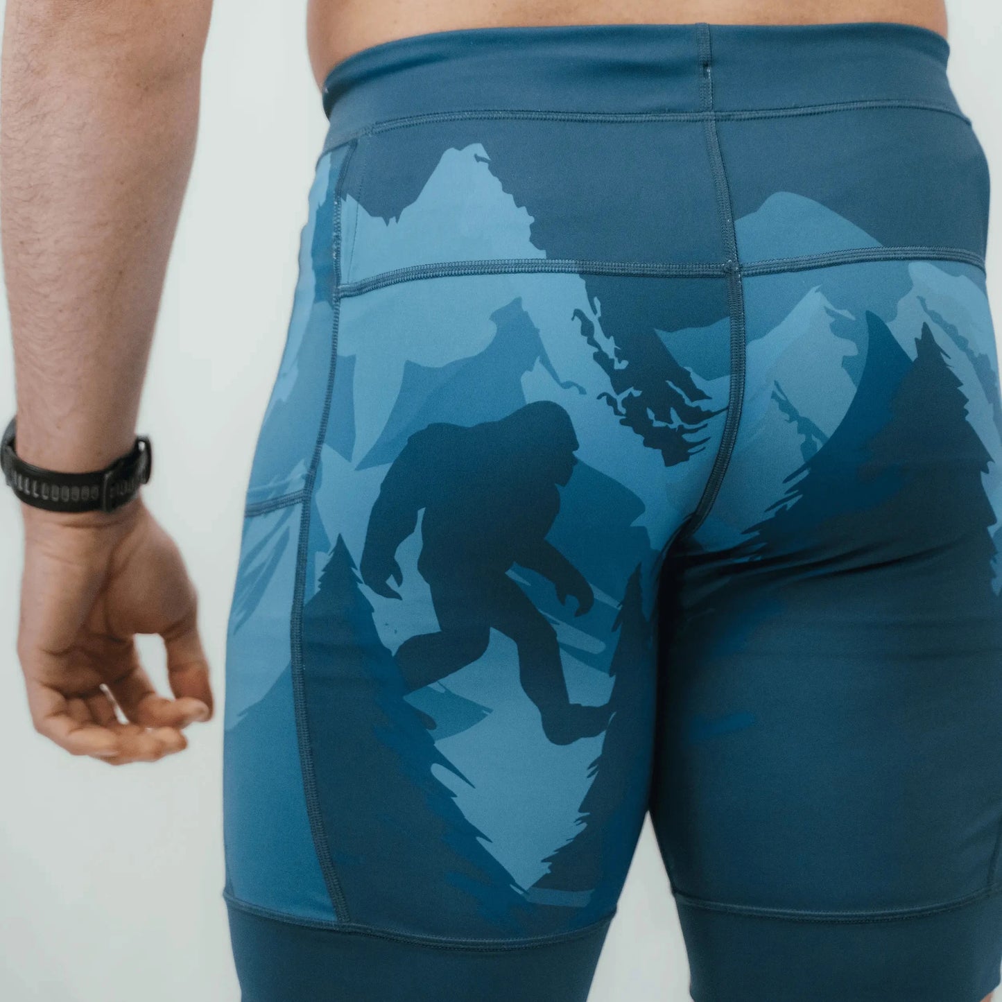 Mens Flexion 8" Half Tights - Sasquatch Habitat