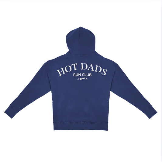 Run Club Oversized Hoodie - Hot Dads - Navy