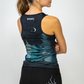 Womens Running Tank - Nightfall Grizzly