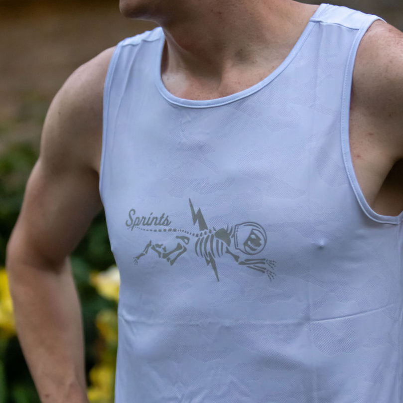 Mens Running Tank - Shock Beast Miles Flash Reflective