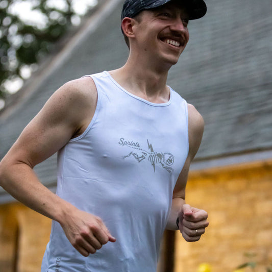 Mens Running Tank - Shock Beast Miles Flash Reflective