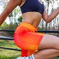 Womens Flexion 5" Compression Short - Orange Crush