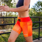 Womens Flexion 5" Compression Short - Orange Crush