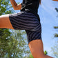 Womens Flexion 5" Compression Short - Velocity Blitz Black
