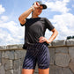 Womens Flexion 5" Compression Short - Velocity Blitz Black