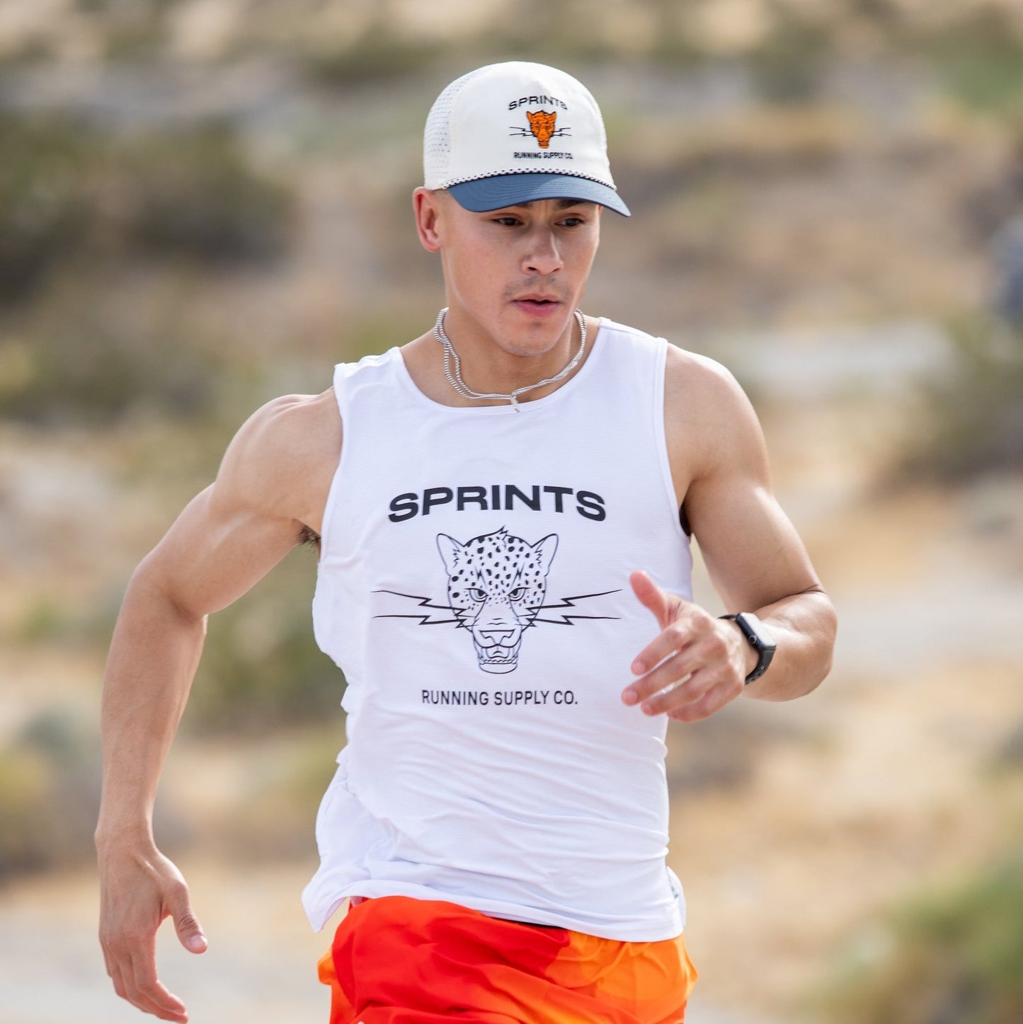 Mens Core Zero Running Tank - Vault Jag White