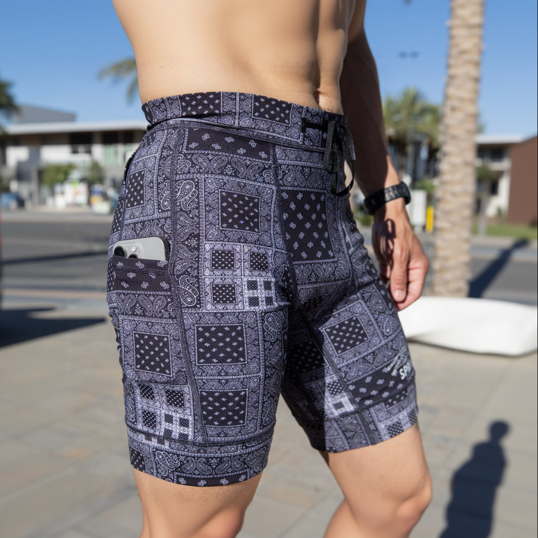 Mens Flexion 8" Half Tights - Paisley Probs