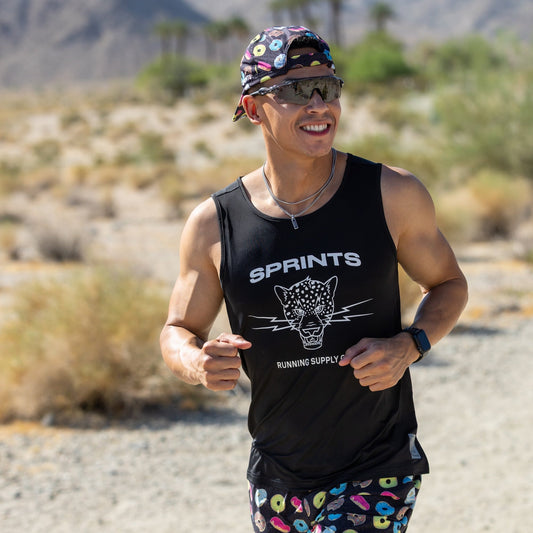 Mens Core Zero Running Tank - Vault Jag Black