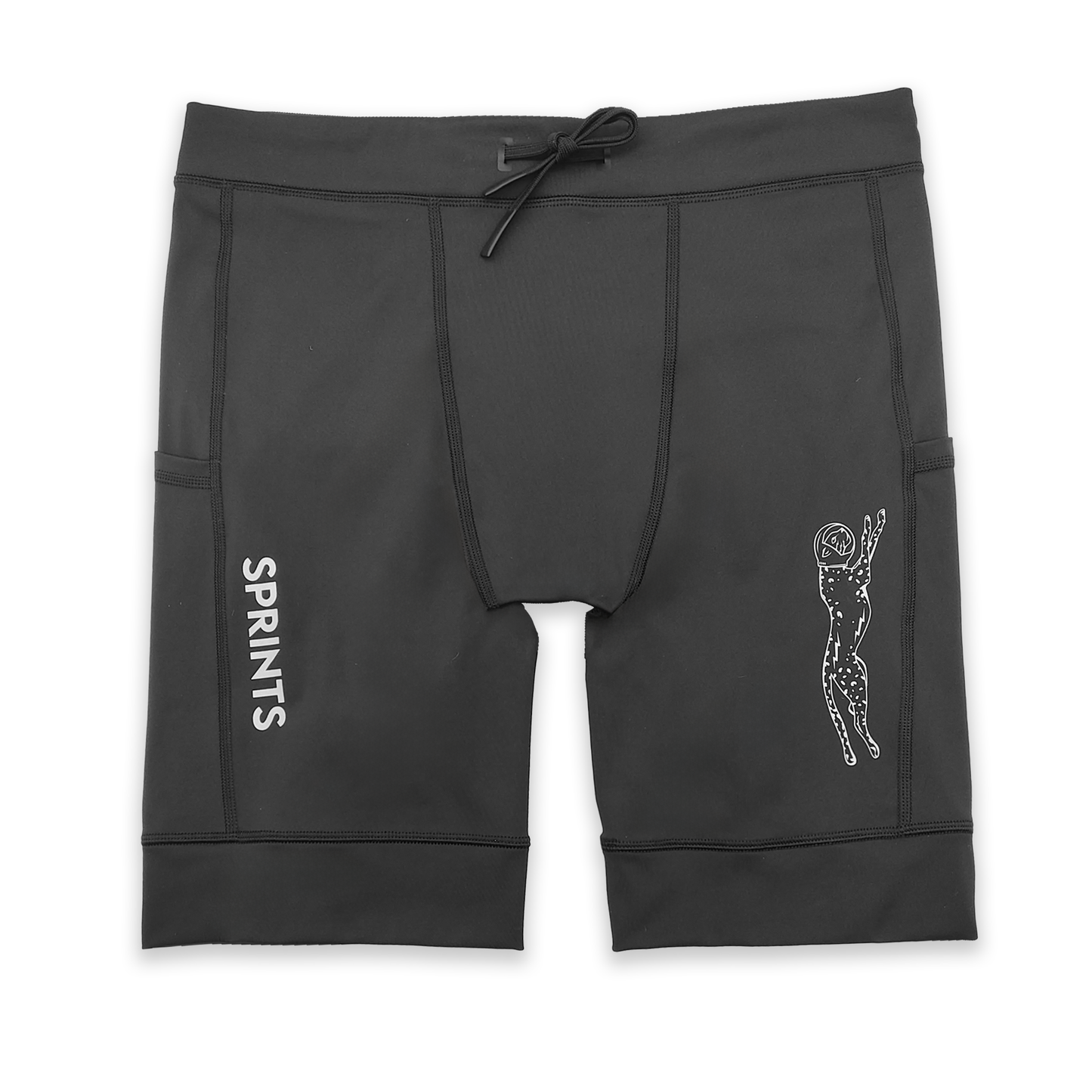 Mens Flexion 8" Half Tights - Stealth Black