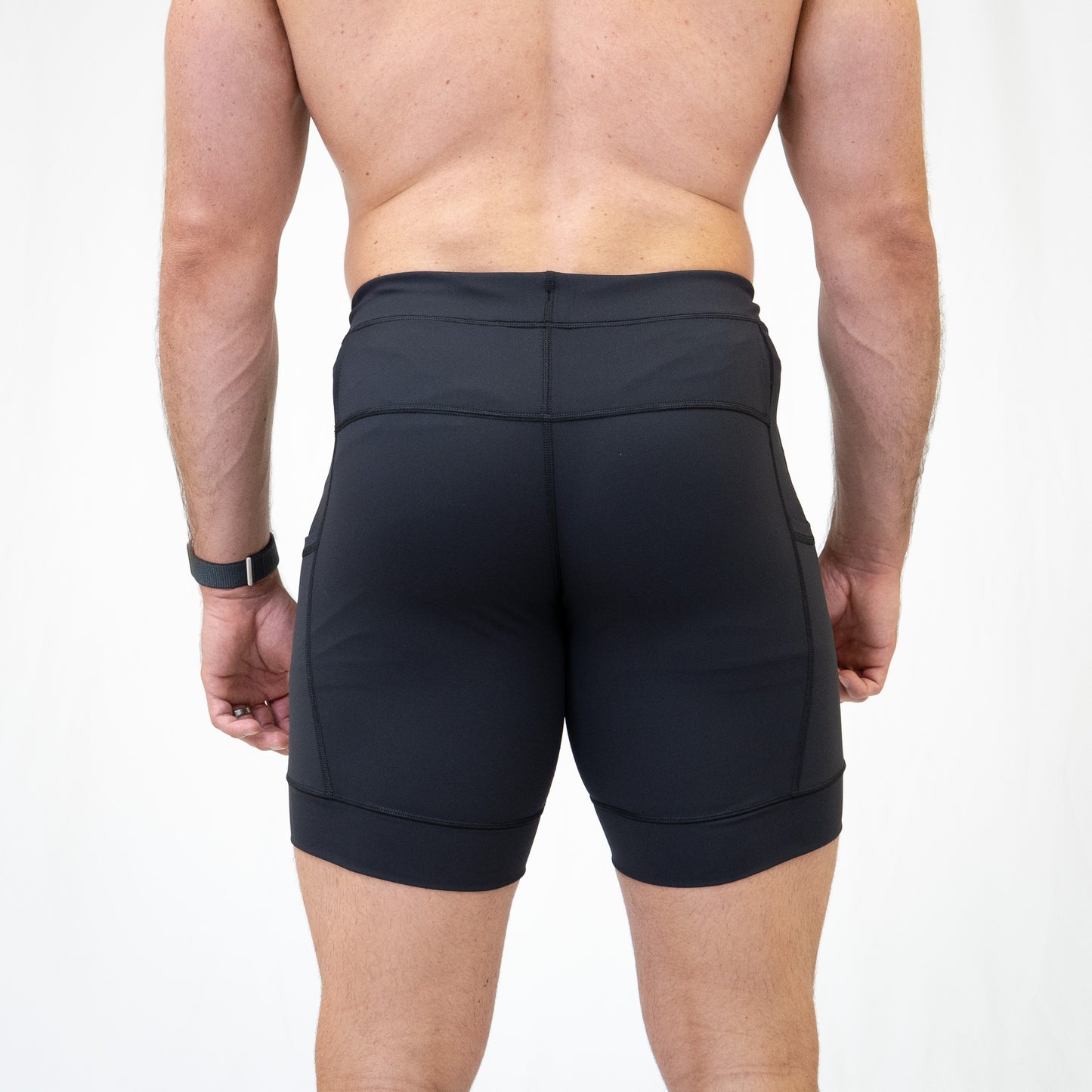 Mens Flexion 8" Half Tights - Stealth Black
