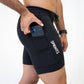 Mens Flexion 8" Half Tights - Stealth Black