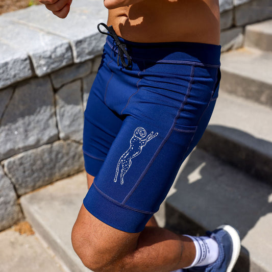 Mens Flexion 8" Half Tights - Stealth Navy