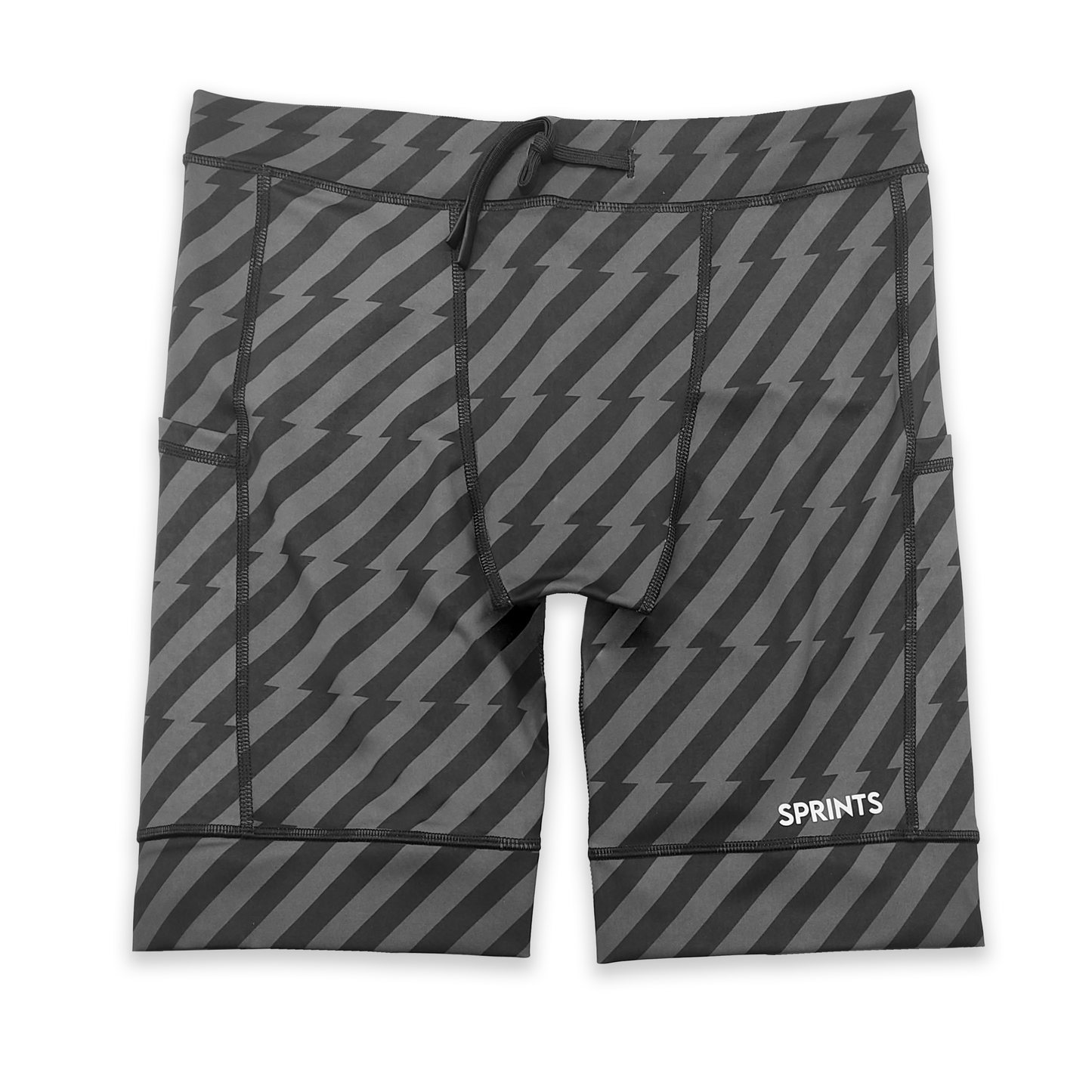 Mens Flexion 8" Compression Short - Velocity Blitz Black