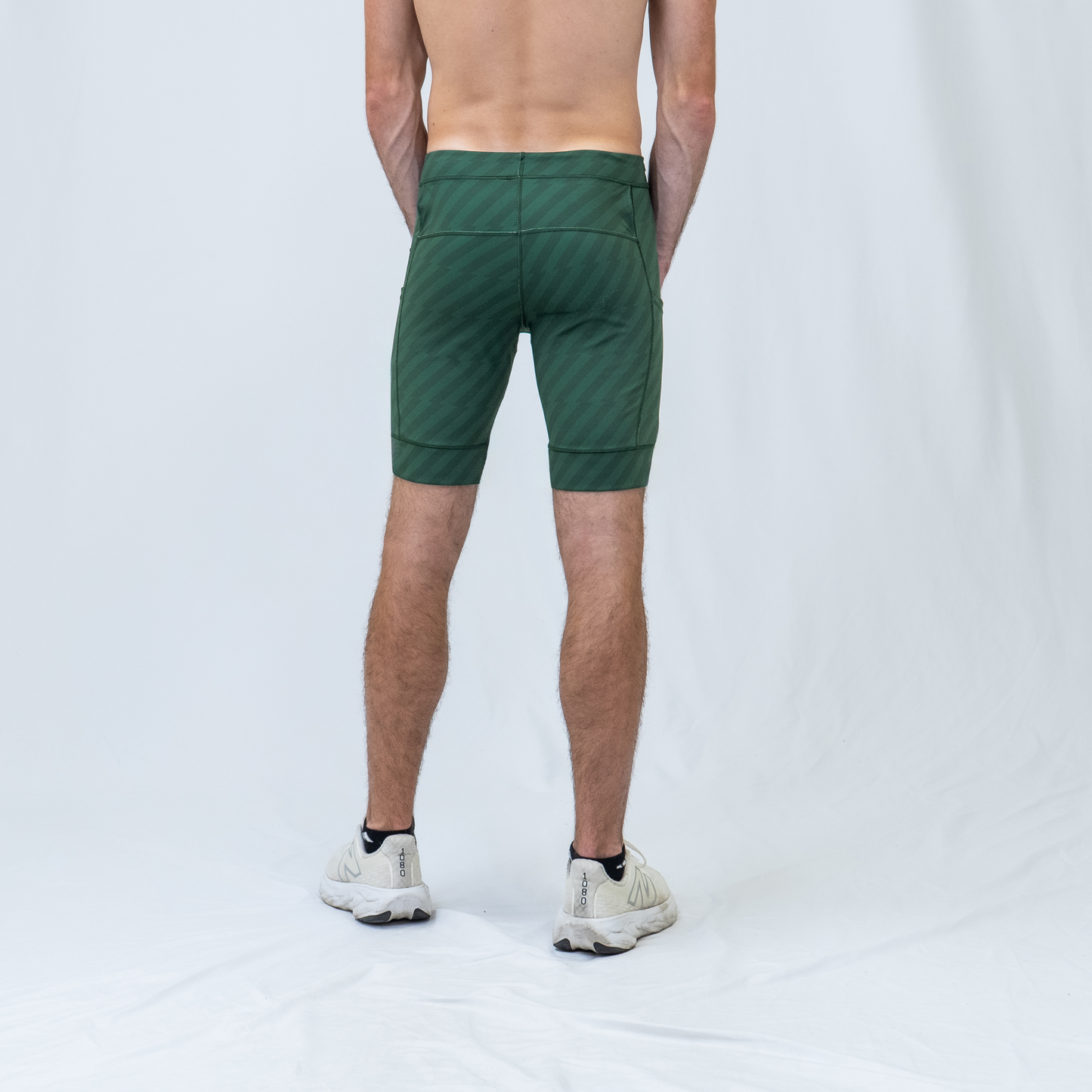 Mens Flexion 8" Compression Short - Velocity Blitz Green