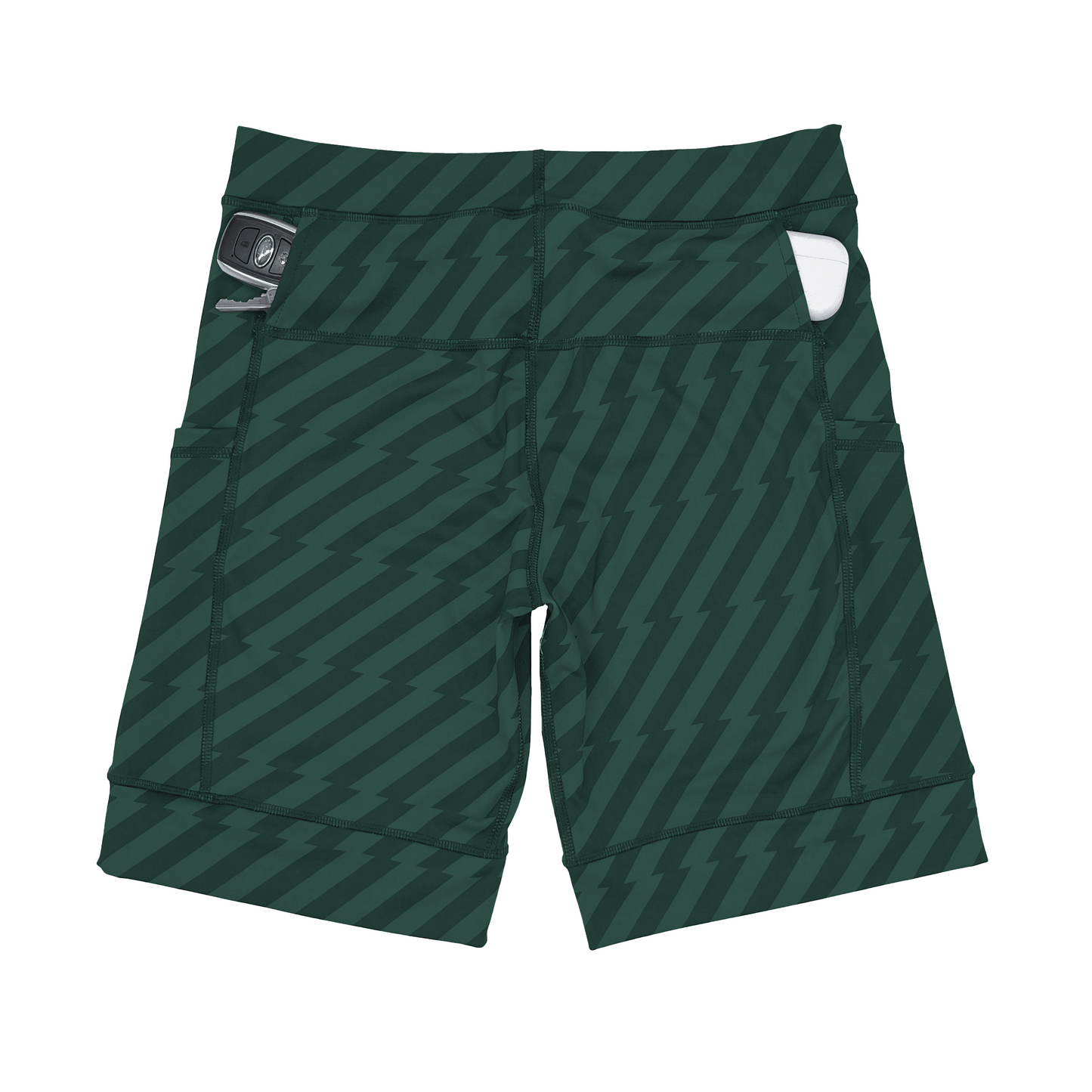 Mens Flexion 8" Compression Short - Velocity Blitz Green