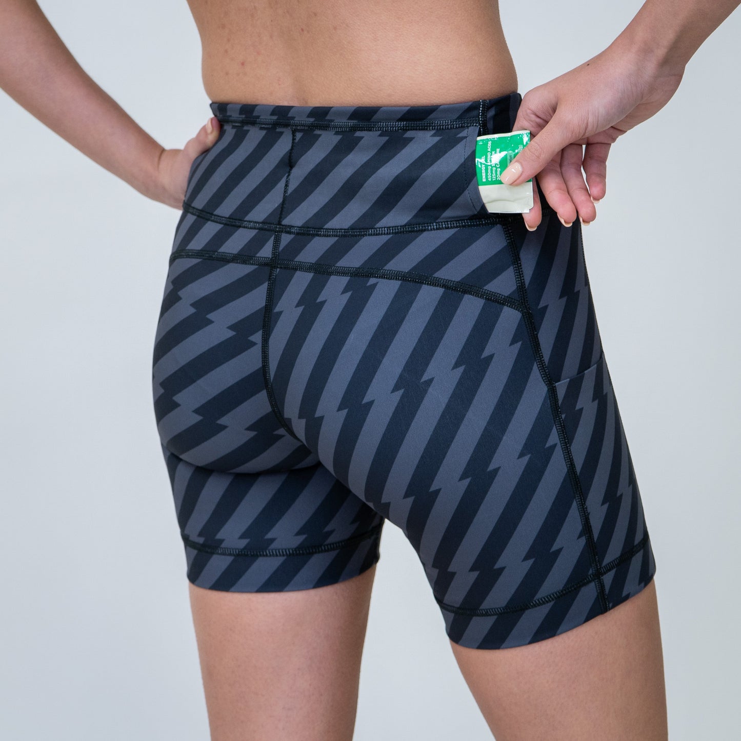 Womens Flexion 5" Compression Short - Velocity Blitz Black
