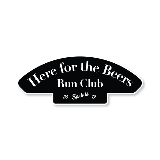 Here For The Beers Run Club - Vinyl Sticker