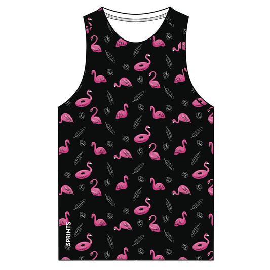 Mens Running Tank - Find the Fauxmingo Black
